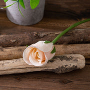 Mini Rose Bud Stems 50 Pcs 6 Inch Artificial Silk Flowers for Crafts Wedding DIY Centerpieces