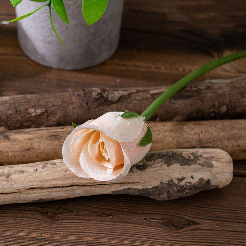 Mini Rose Bud Stems 50 Pcs 6 Inch Artificial Silk Flowers for Crafts Wedding DIY Centerpieces
