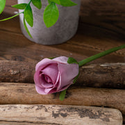 Mini Rose Bud Stems 50 Pcs 6 Inch Artificial Silk Flowers for Crafts Wedding DIY Centerpieces