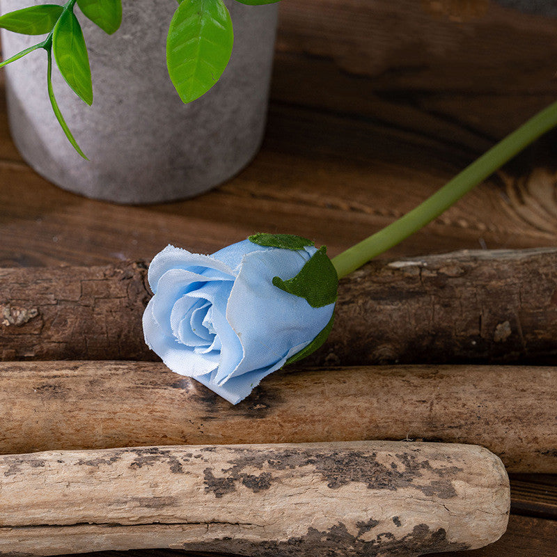 Mini Rose Bud Stems 50 Pcs 6 Inch Artificial Silk Flowers for Crafts Wedding DIY Centerpieces