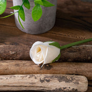Mini Rose Bud Stems 50 Pcs 6 Inch Artificial Silk Flowers for Crafts Wedding DIY Centerpieces
