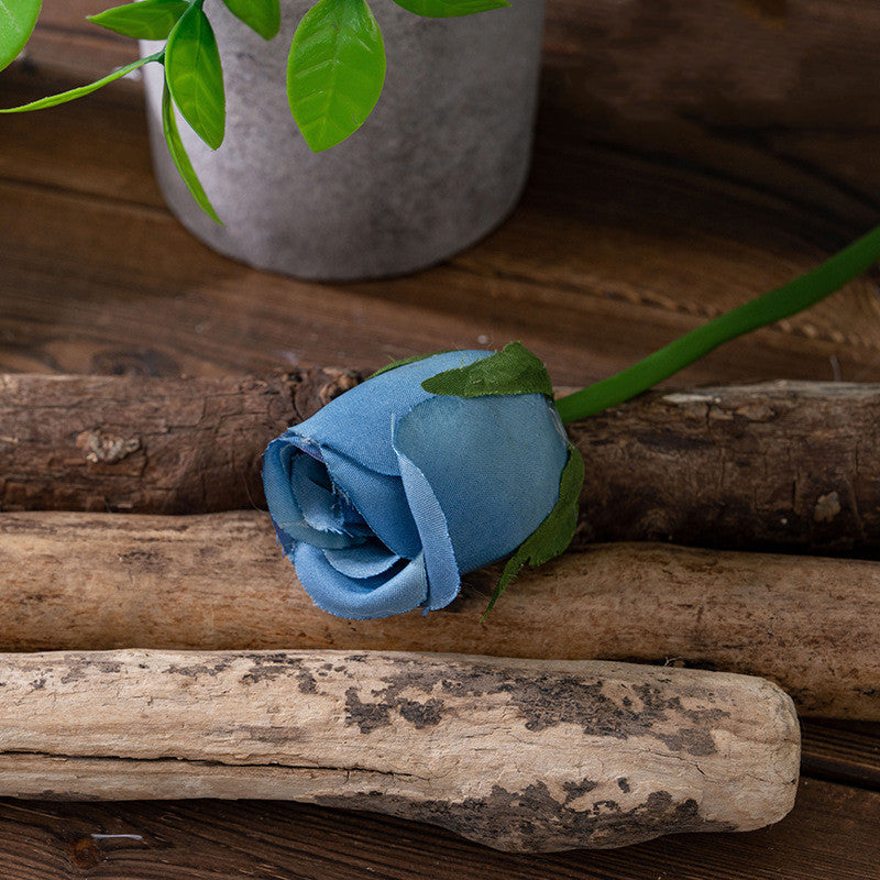 Mini Rose Bud Stems 50 Pcs 6 Inch Artificial Silk Flowers for Crafts Wedding DIY Centerpieces