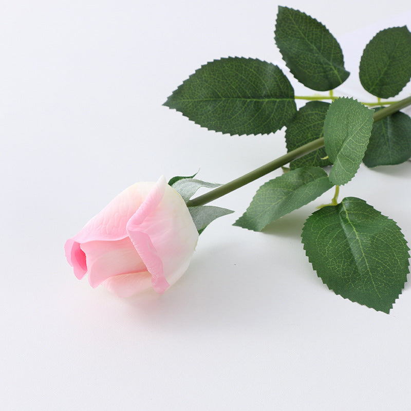21 Inch Real Touch Rose Buds Stems 10 Pcs Artificial Silk Flower Arrangements