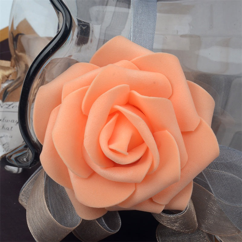 10 Pcs Artificial Foam Rose Heads for Crafts Wedding Decorations Bulk Wholesale