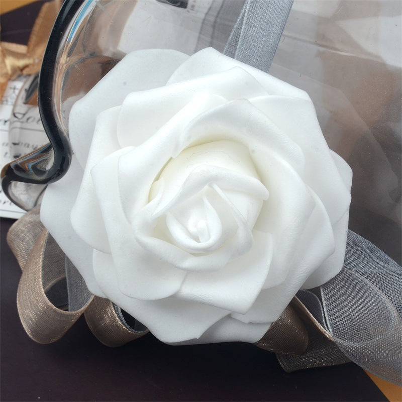 10 Pcs Artificial Foam Rose Heads for Crafts Wedding Decorations Bulk Wholesale