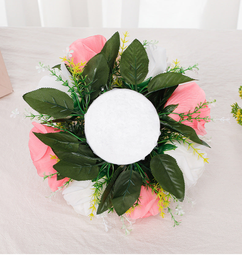 2 Pcs Artificial Flower Ball Bouquet for Wedding Centerpiece Party Home Décor