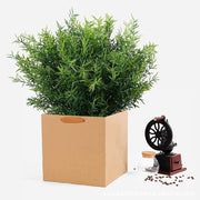 8 Pcs Artificial Rosemary Bush Plants 12 Inch UV Resistant Green Shrubs Grass