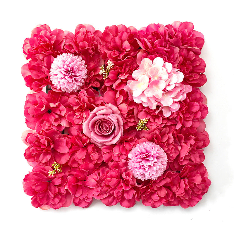 15 x 15 Inch 3D Silk Rose Flower Wall Panels Bulk Floral Decorative Panels