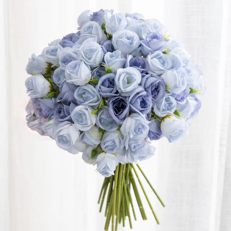 13 Inch Silk Artificial Rose Bouquet, 10 Stems, Bulk Wholesale Flowers