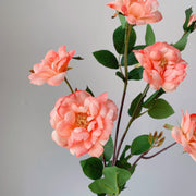 Rose Iceberg Artificial Silk Flower Stems Spray, 12 Inch, 10 Pcs Bulk Wholesale