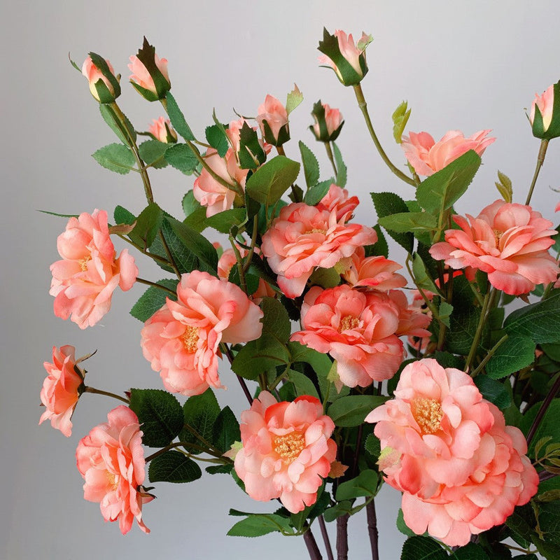 Rose Iceberg Artificial Silk Flower Stems Spray, 12 Inch, 10 Pcs Bulk Wholesale