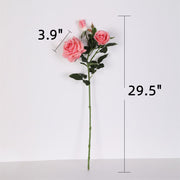 29.5 Inch Artificial Rose Spray Stems, Real Touch, Bulk Quantity