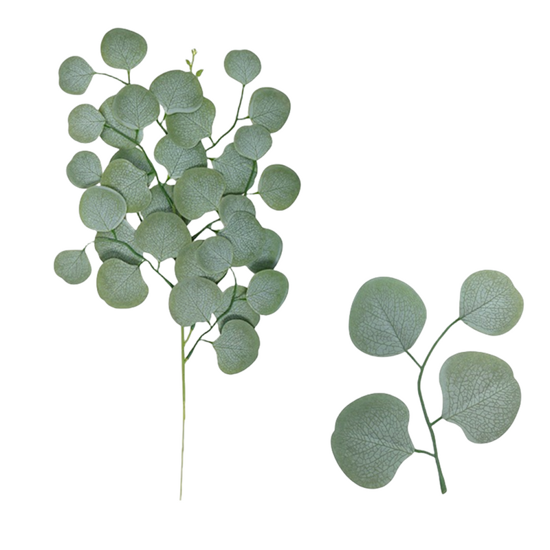 Artificial Greenery Stems 20 Pcs Silk Green Leaves Branches for DIY Wedding Arch Bouquet Vase Filler Table Centerpieces