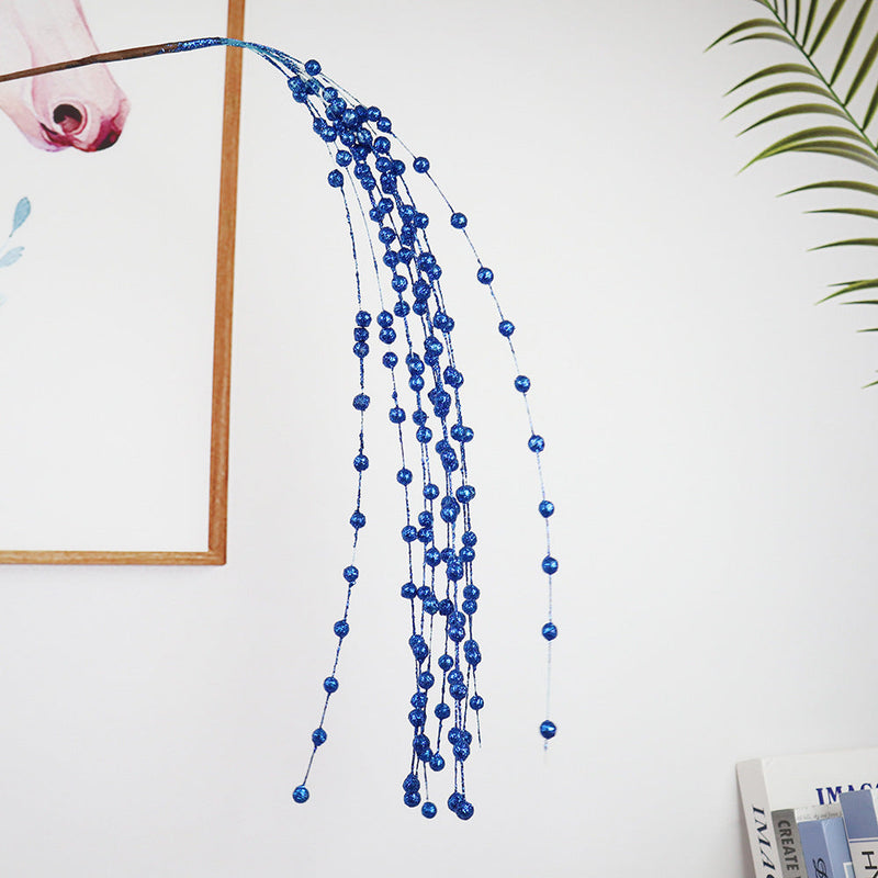 5 Pcs Artificial Glitter Berry Long Stems Christmas Flower Arrangement Decoration