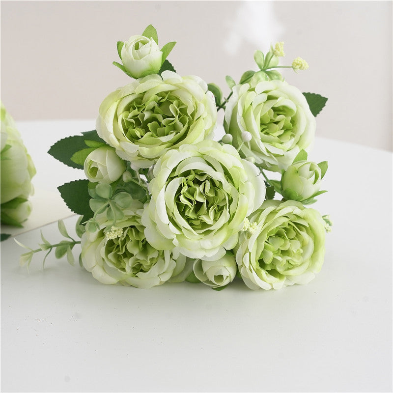 11.8 Inch Small Artificial Spring Peony Bush Bouquet, Bulk Flower Arrangements