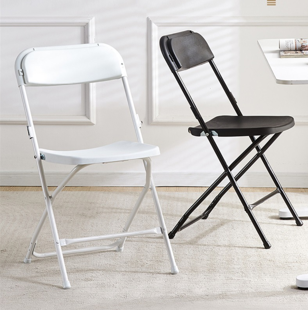 Bulk 6 Pcs Plastic Folding Chairs with Steel Frame Water-Resistant & Portable for Weddings Outdoor Events Office Parties Wholesale