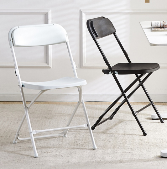 Bulk 6 Pcs Plastic Folding Chairs with Steel Frame Water-Resistant & Portable for Weddings Outdoor Events Office Parties Wholesale