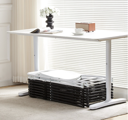 Bulk 6 Pcs Plastic Folding Chairs with Steel Frame Water-Resistant & Portable for Weddings Outdoor Events Office Parties Wholesale