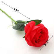 10 Pcs 19 Inch Artificial Silk Rose Flower Bouquet Bulk Wholesale