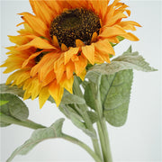 Artificial Sunflower Stem 23.6 Inch Real Touch Silk Flower