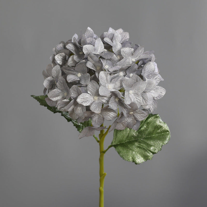 2025 Artificial Hydrangea Stems 10 Pcs Shiny Silk Flowers for Wedding Party Decorations
