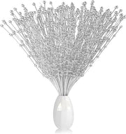 10 Pcs Artificial Pearl Stems 12 Inch Beaded Strand for Wedding Bridal Bouquet Crafts