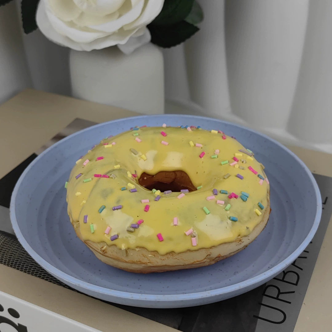 4.33 Inch Lifelike Simulated Donut - Fake Food Model for Decoration, Photography Prop, Kids Play Kitchen Accessories, Realistic Doughnut Replica