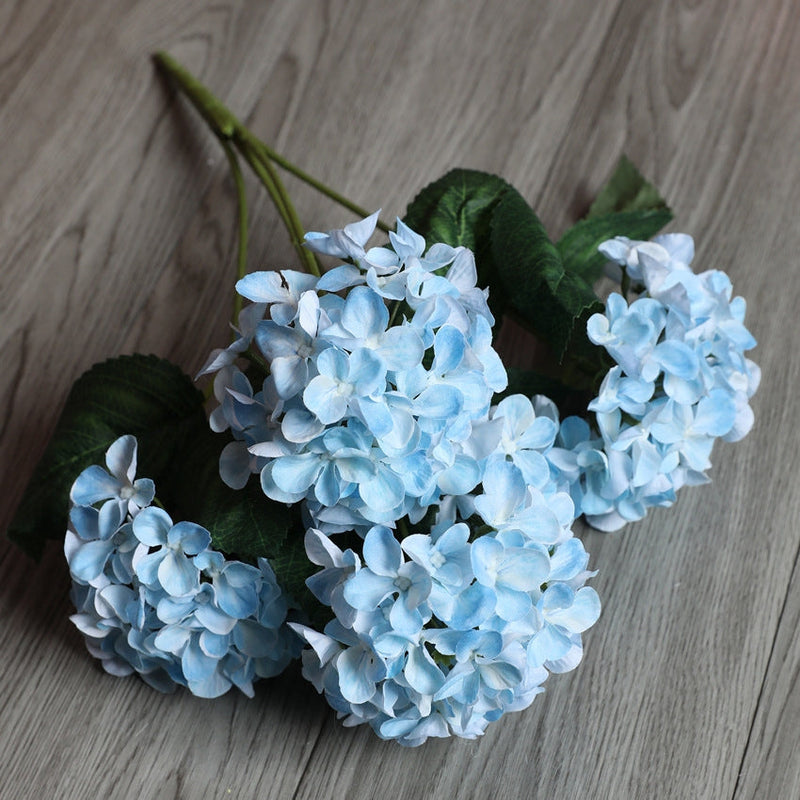17 Inch Artificial Hydrangea Bush UV Resistant Outdoor Indoor Flowers Bulk Quantity
