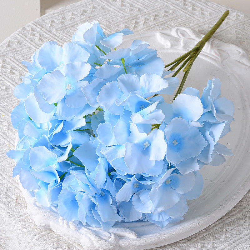 17.7 Inch Faux Silk Hydrangea Bush Bouquet Bulk Wholesale Artificial Flowers