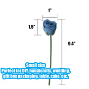 Mini Rose Bud Stems 50 Pcs 6 Inch Artificial Silk Flowers for Crafts Wedding DIY Centerpieces