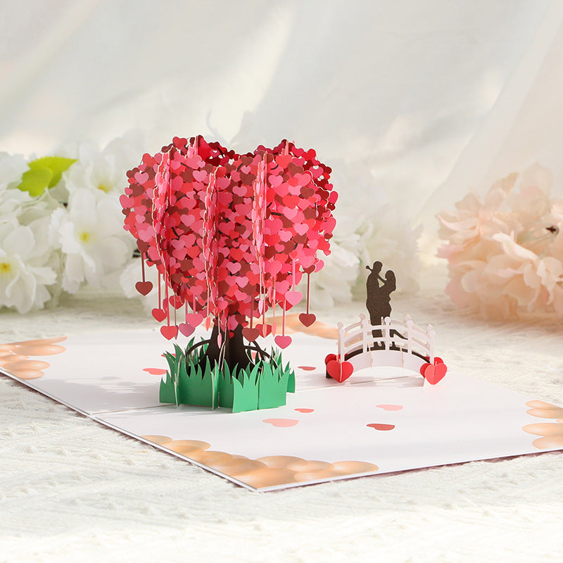 3 Pcs Rose Flower Soap Gift Set with Bracelet and Pop-Up Cards for Her