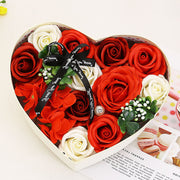 3 Pcs Rose Flower Soap Gift Set with Bracelet and Pop-Up Cards for Her