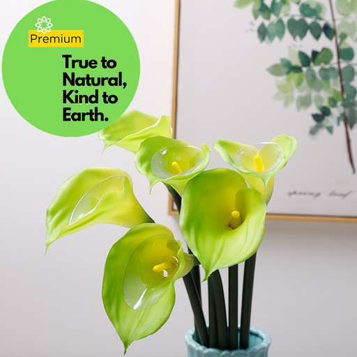 12 Inch 12 Pcs Artificial Real Touch Calla Lily Bouquet – Lifelike Silk Floral Arrangement for Wedding and Home Decor