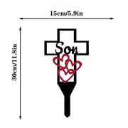 Cemetery Memorial Cross Stake Iron Graveyard Marker Bulk Quantity Durable Artificial Material