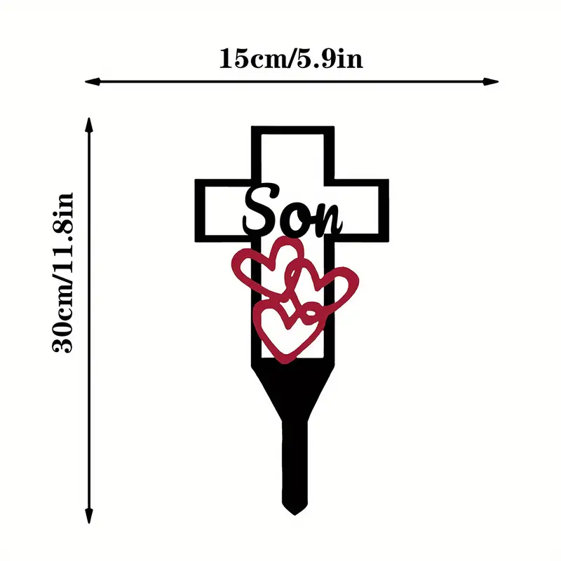 Cemetery Memorial Cross Stake Iron Graveyard Marker Bulk Quantity Durable Artificial Material