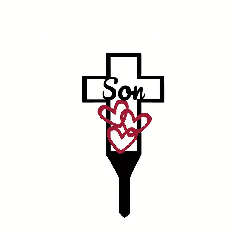 Cemetery Memorial Cross Stake Iron Graveyard Marker Bulk Quantity Durable Artificial Material