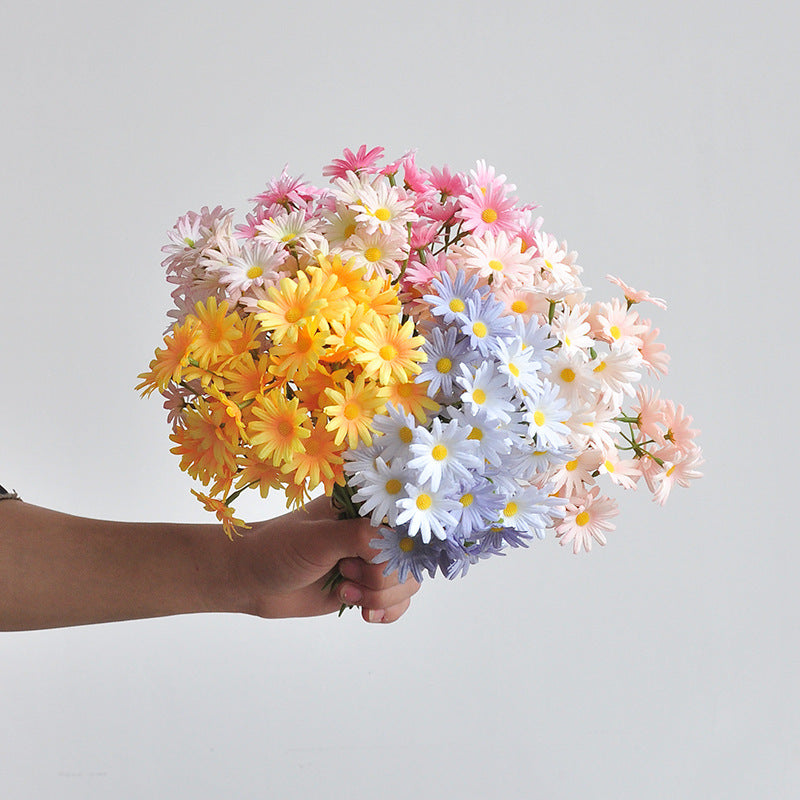 10.6 Inch Artificial Silk Daisy Stems, 10 Pcs Bulk Floral Arrangements for Weddings Crafts DIY