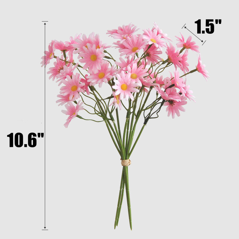 10.6 Inch Artificial Silk Daisy Stems, 10 Pcs Bulk Floral Arrangements for Weddings Crafts DIY