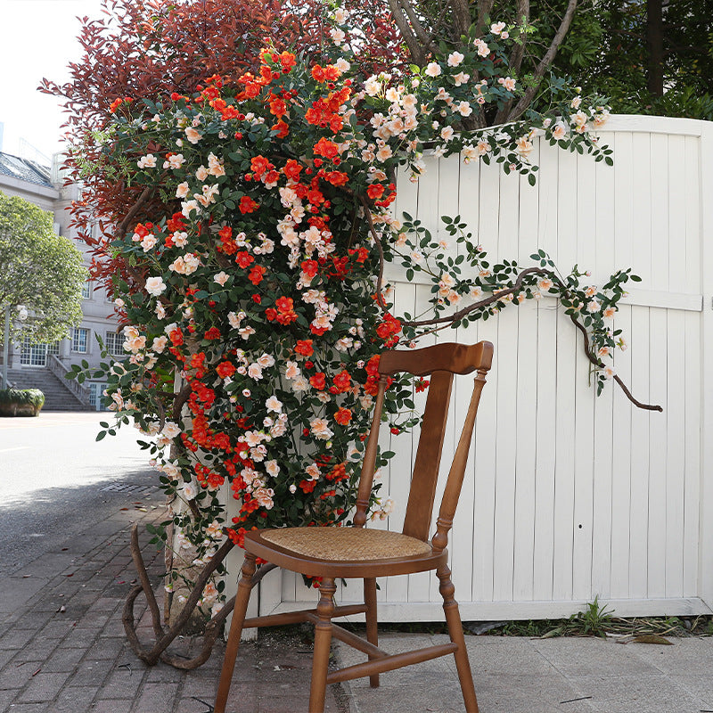 6 Ft Artificial Begonia Flower Garland UV Resistant Outdoor Garden Decor