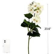 10 Pcs Artificial Silk Geranium Stems Branches 18 Inch Spring Flowers Bulk