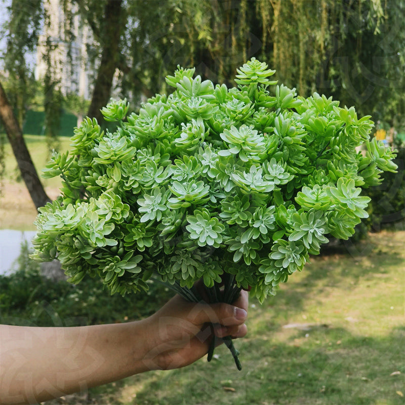 8 Pcs Artificial Succulent Bush Plants for Outdoors, Bulk Wholesale