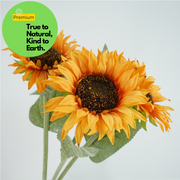Artificial Sunflower Stem 23.6 Inch Real Touch Silk Flower