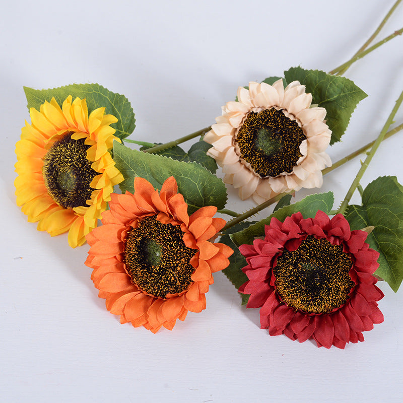 18 Inch Artificial Sunflower Stems 10 Pcs Silk Flowers for Floral Arrangements Bulk