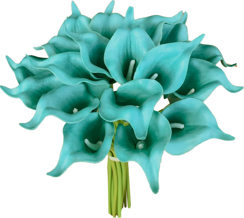 20 Pcs Artificial Calla Lily Bouquets Real Touch Silk Flowers for Centerpieces