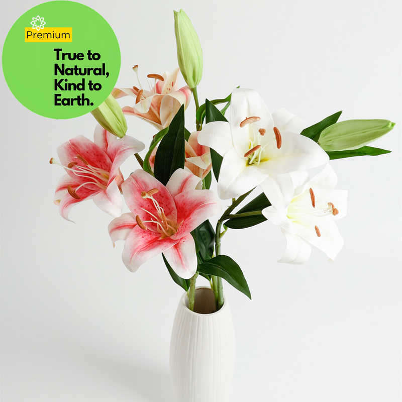 Real Touch Tiger Lily Stem 34 Inch Artificial Silk Flower