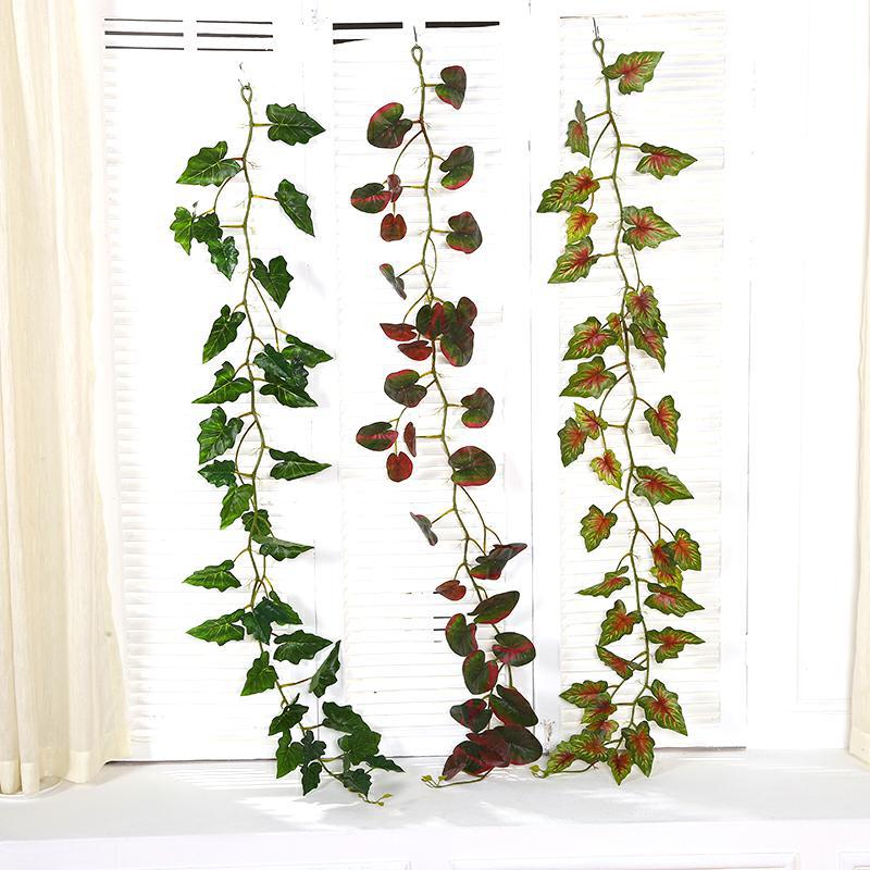 10 Pcs Faux Greenery Garland 55 Ft Total Tropical Leaves Artificial Garland for Indoor Outdoor Decor
