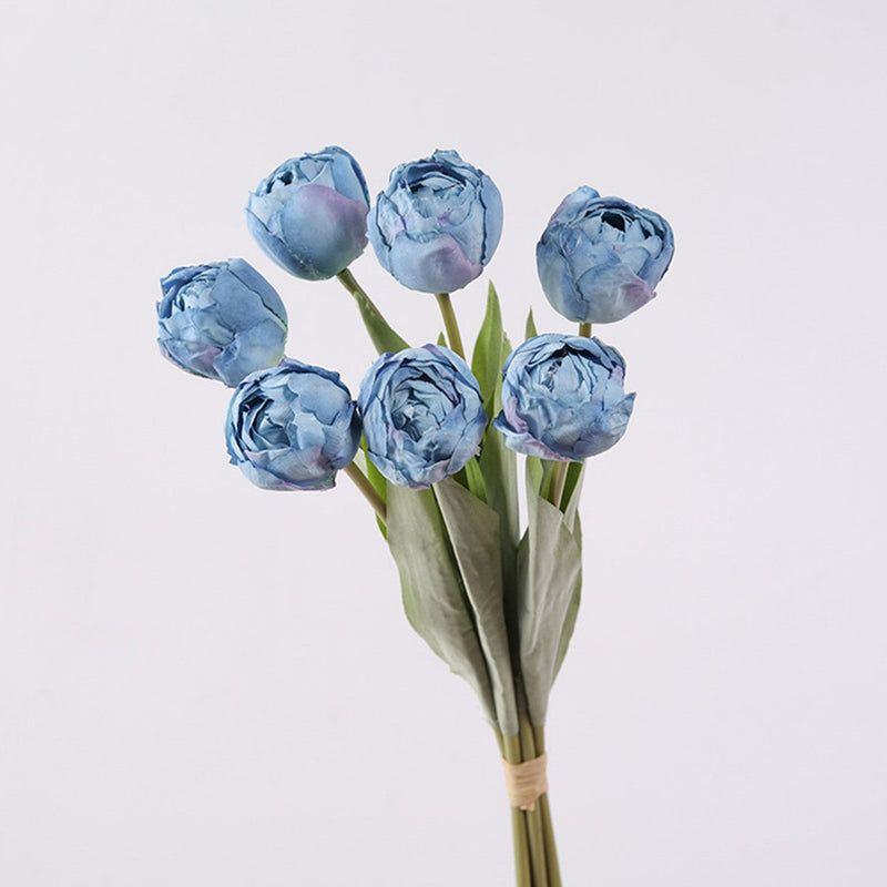 17 Inch Silk Tulip Buds Bouquet Stems, 10 Pcs Artificial Retro Tulip Flowers