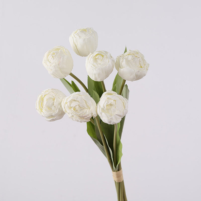 17 Inch Silk Tulip Buds Bouquet Stems, 10 Pcs Artificial Retro Tulip Flowers