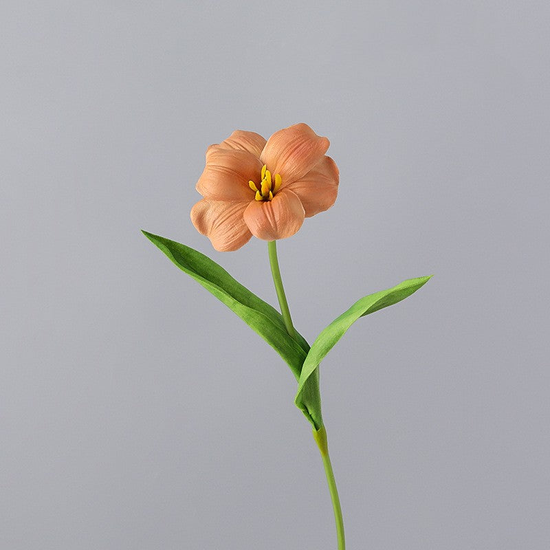 17 Inch Real Touch Artificial Tulip Stems, 10 Pcs Bulk Silk Flowers