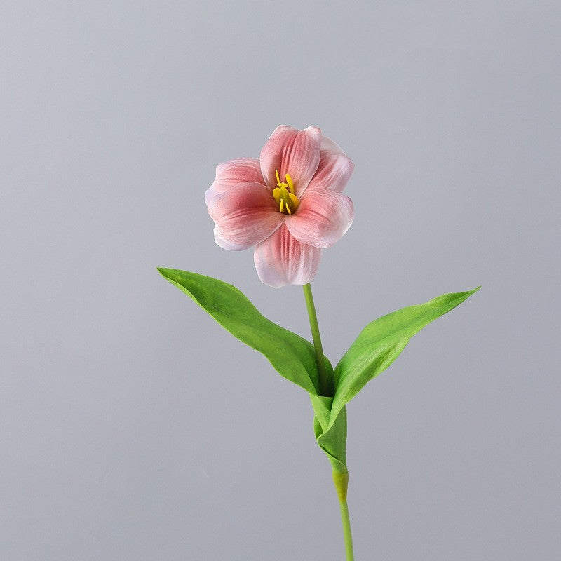 17 Inch Real Touch Artificial Tulip Stems, 10 Pcs Bulk Silk Flowers